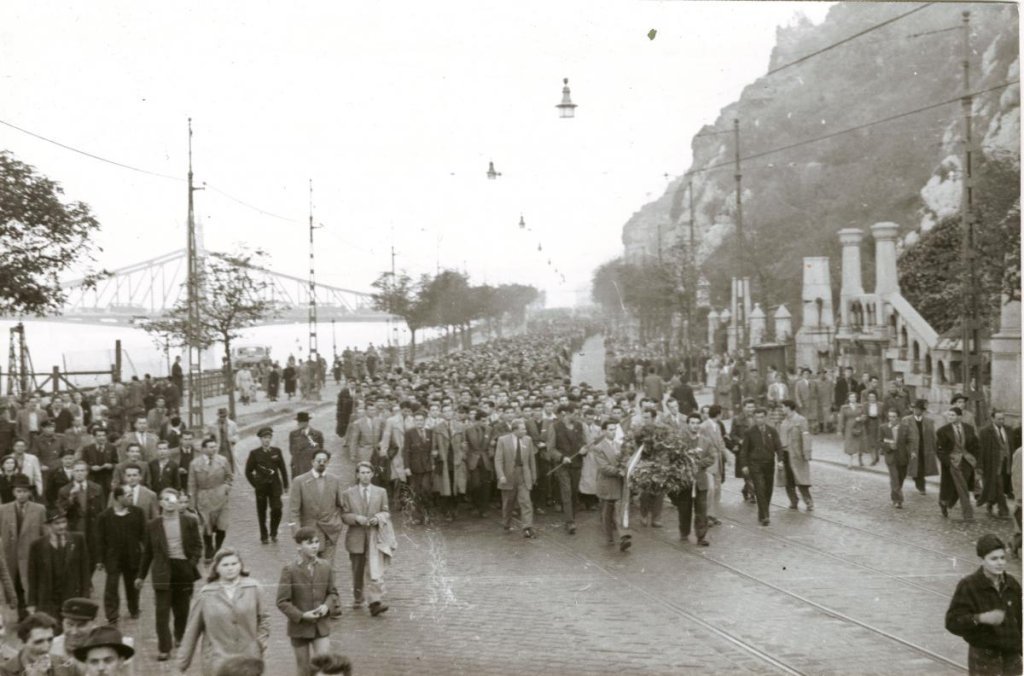 1956. október 23., tüntető műegyetemisták